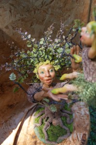 This is a view from above to give you a sense of the mother's wonder at the moment she releases her child to the wind